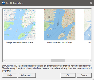 Additional Online Maps with SMS 13.1