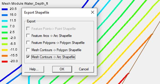 Example of Exporting a Shapefile from SMS