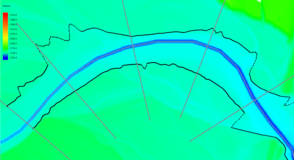 Example of extracted feature arcs